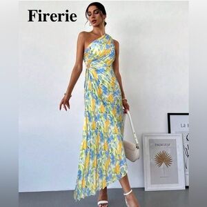 (2) Floral Pleated Maxi Dress